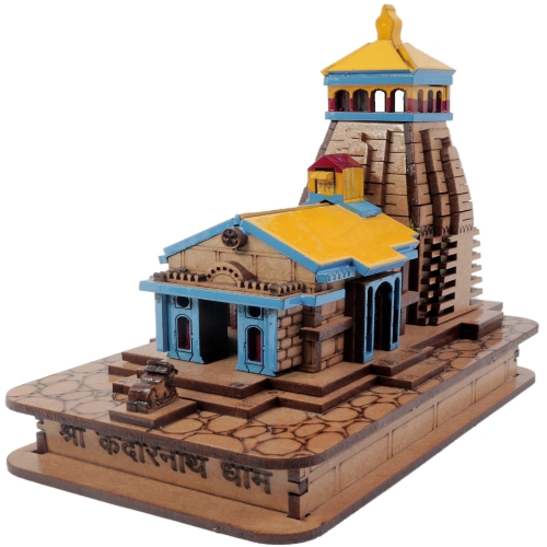 Kedarnath temple wooden with Tirsul Car dashboard,Home decor,gift and Temple lover ,the fan of Mahadev kedarnath Showpieces &amp; Collectibles