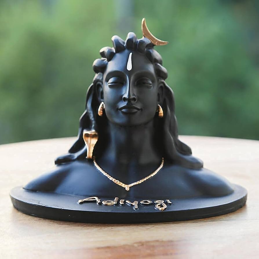 Adiyogi Shiva Statue for Car Dash Board, Pooja &amp; Gift, Mahadev Murti, Idol, Lord Adiyogi Shankara for Home.