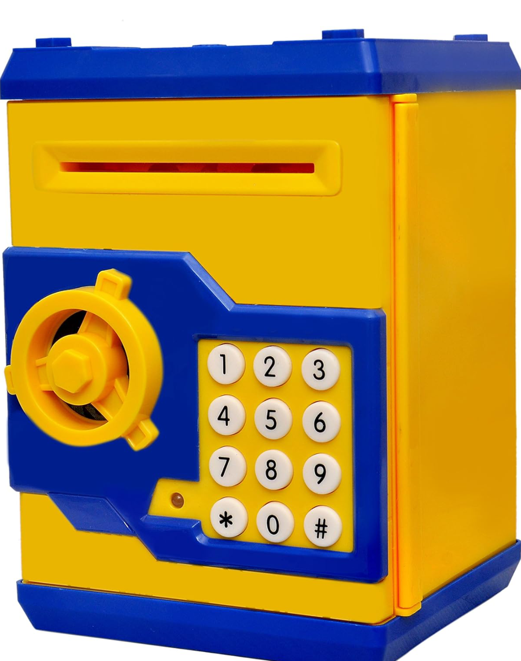 Toyshine Piggy Bank Money Box With Electronic Lock, Atm Machine, Yellow, Electronic