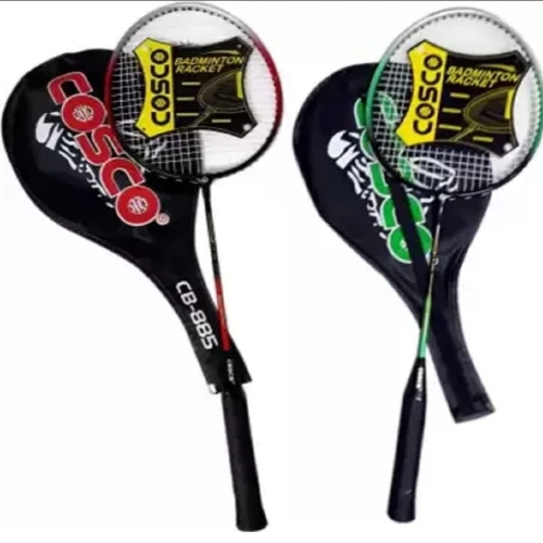 COSCO New CB-885 Red Green Strung Badminton Racquet (Pack of 2 90 g)