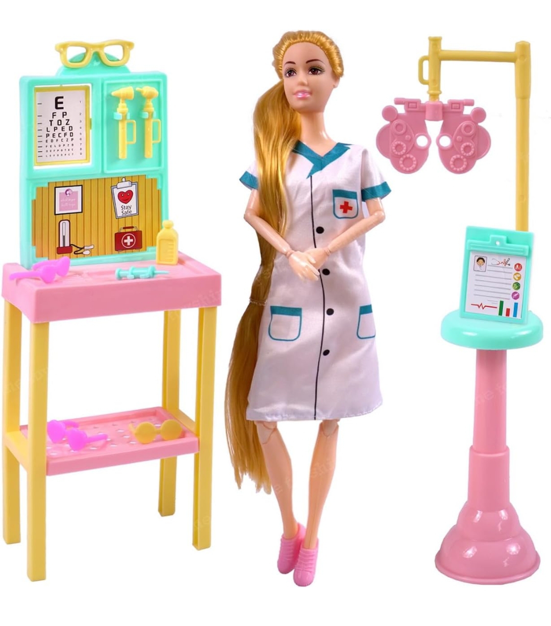 Toyshine Doctor Alia Doll with Medical equipments, Furniture &amp; Accessories Toys for Kids Role Play Set for Age 3+