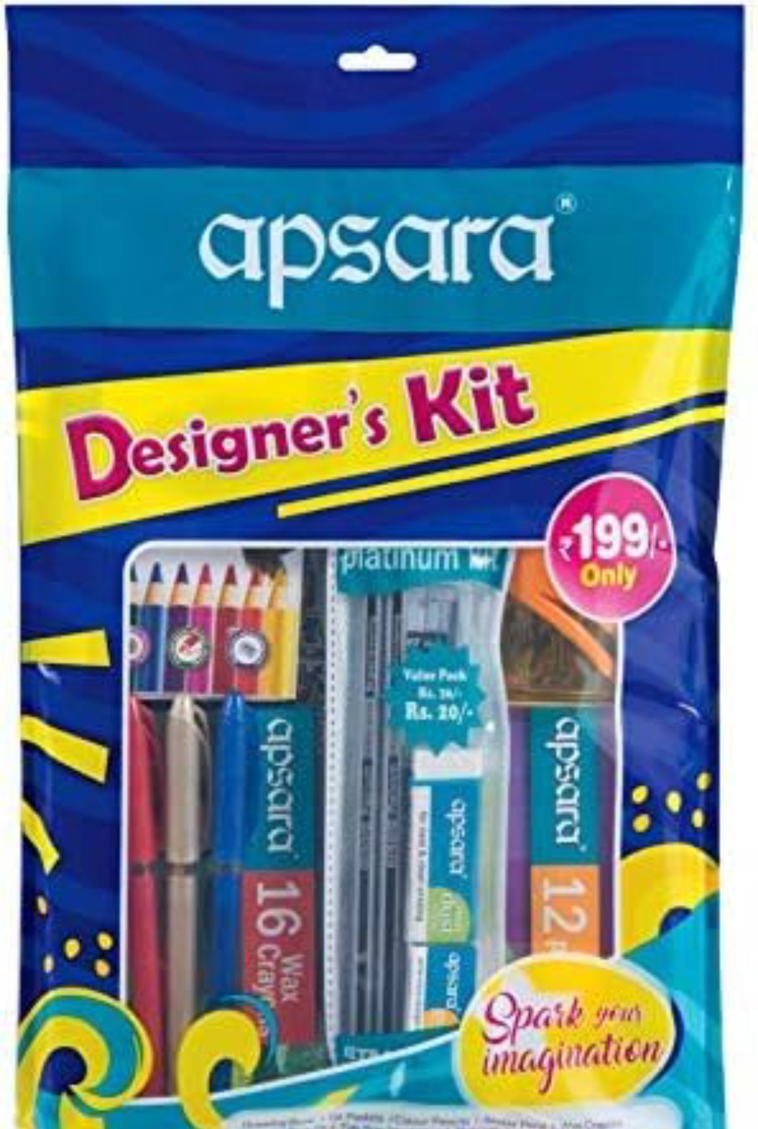 Apsara Designer's Kit | Ideal Gift Pack | Drawing Kit for Artists | Kids Gifting Set | Complete Art Set | Fun Birthday Gift | Fun Children's Gift | Combo of 9 items