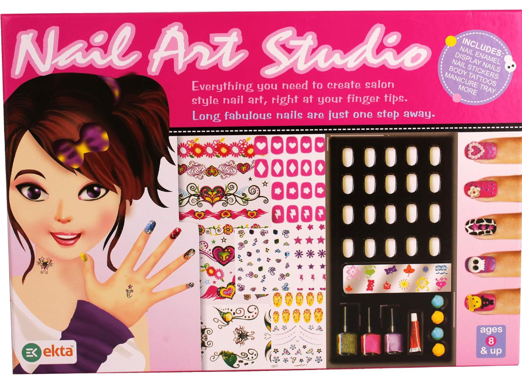 Kush Toys Ekta Nail Art Studio | Creative Gifts for Girls | Perfect Gift for Girls | Kids Nail Polish KIT with Accessories Multicolor