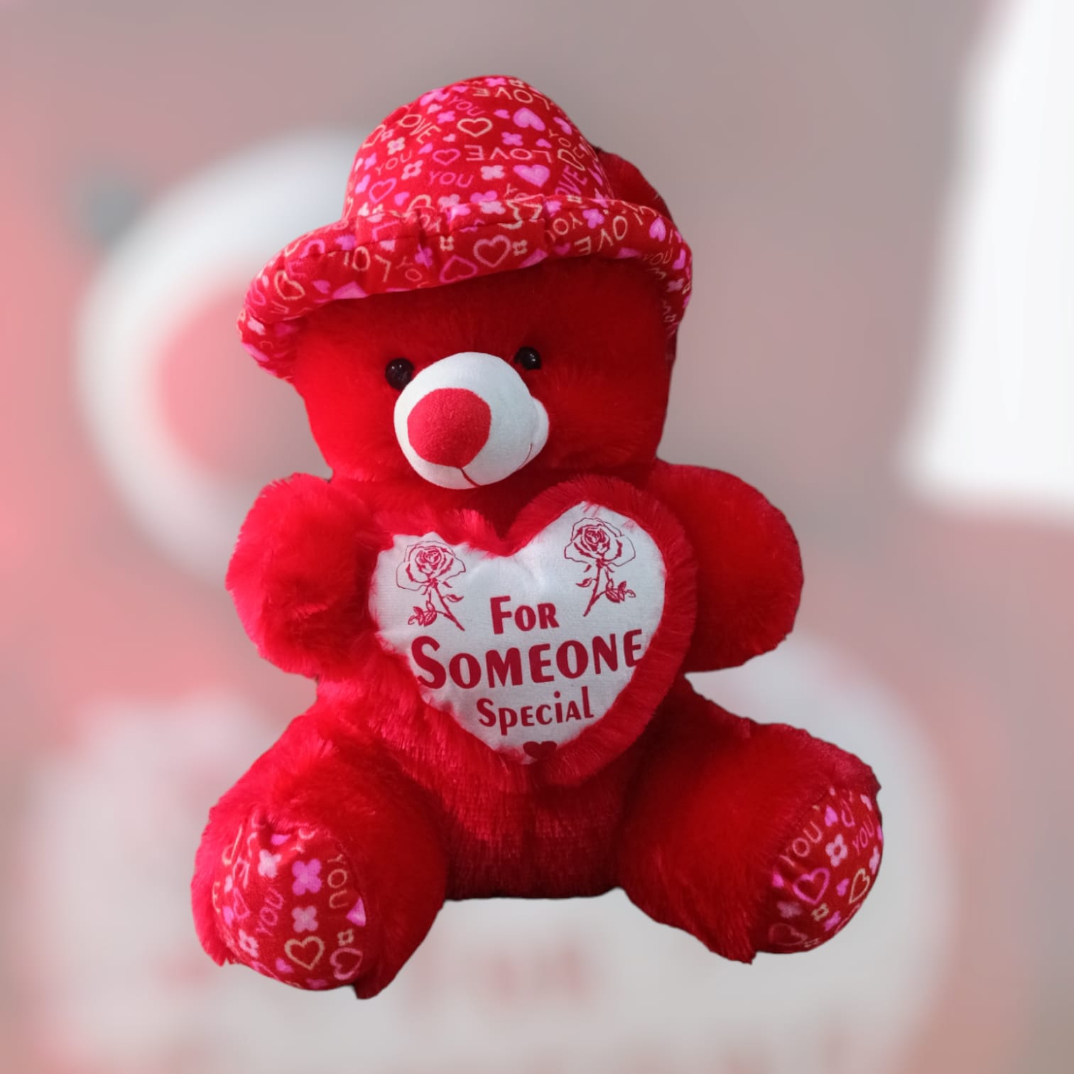 "Introducing Rex: 1.5-Feet Red Teddy - Exclusive Online Delight!"