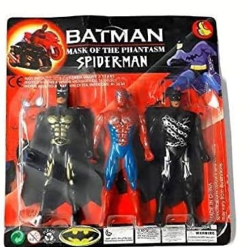 TOYSONHILLS ® Amazing Super Hero Action Figures || Random Design || Multicolor || Size :4.5 Inches II - (A Pack of 3 Hero's)