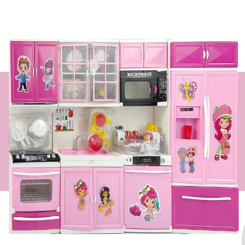 My Home Kitchen Set with Light and Music Kitchen Set for Kids, Girls Big Cooking Set | Kitchen Set | Cooking Pretend Play Set | Kitchen Toys | Girls Toys |Realistic Cooking Action (2+ years)