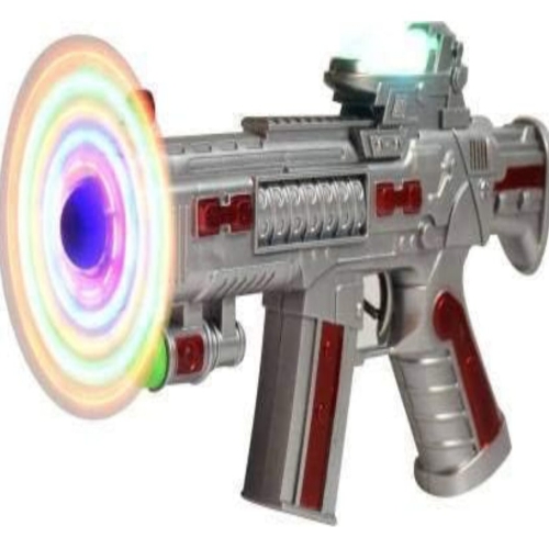 Space Toy Musical Gun for Kids with Ultra Sonic Laser Light Feature &amp; Colorful 3D Light Effects &amp; Music| LED Fan| Vibration System &amp; Perfect Size (3+ Years, Multicolor)