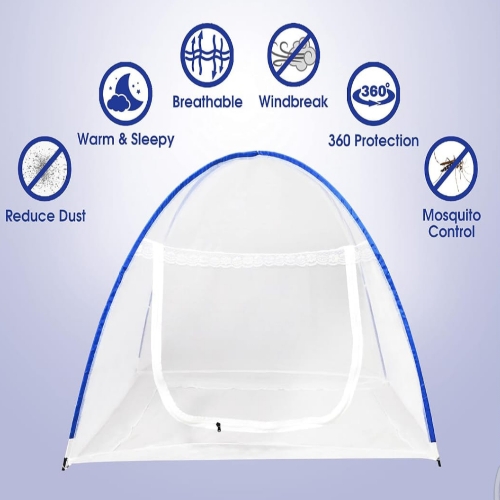 Classic Mosquito Net for Baby|Bottomless Net for Infants, for Safe &amp; Easy Use|Ensures Your Baby's Safe Sleep 121cmX76cmX91cm (0 to 24 Months)